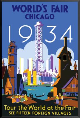 Chicago 1934 Fair Vintage Post Art Van Home