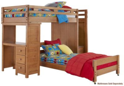 Creekside Taffy Twin Step Loft With Desk Art Van