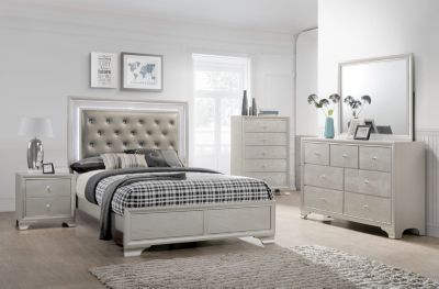 Lyssa Champagne 5 Piece Queen Bedroom Set Art Van