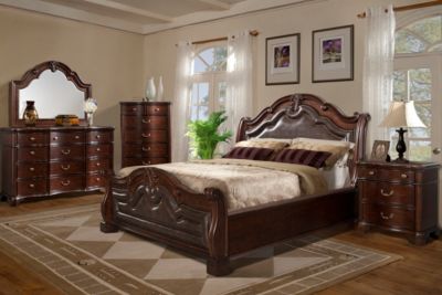 Toulouse 3 Piece Sleigh Bedroom Set