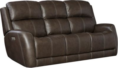 Zelda Dual Power Reclining Leather Sofa