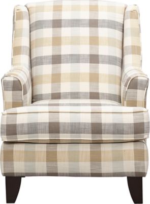 Palmer Plaid Wing Accent Chair Art Van