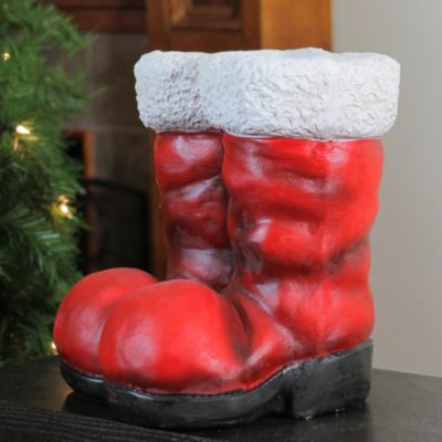 13 Red Santa Boots Planter Art Van