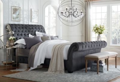 Bombay Gunmetal Queen Upholstered Bed