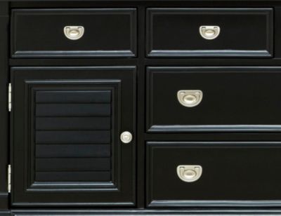 Breeze Black 8 Drawer 2 Door Dresser