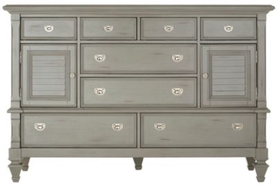 Breeze Grey 8 Drawer 2 Door Dresser Art Van