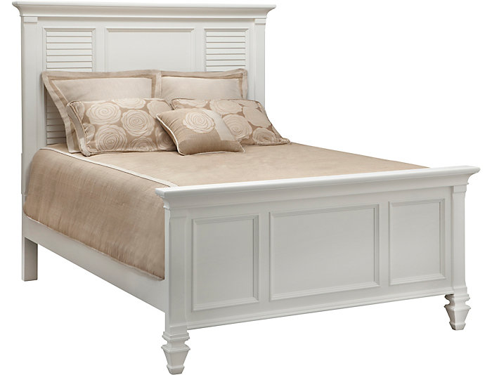 breeze white queen panel bed | art van home