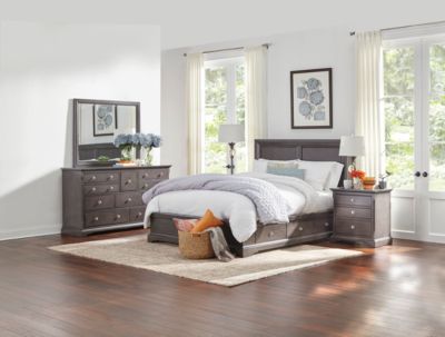 Orleans Grey Queen 1 Side Storage Bed