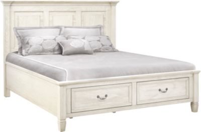 Lakeshore White King Storage Bed Art Van