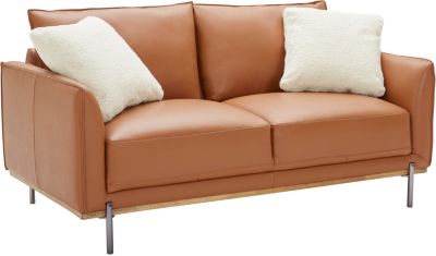 Sorrento Brown Leather Loveseat