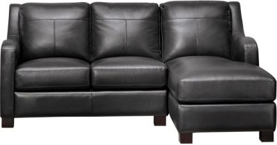 Presley 2 Piece Leather Sectional With Right Arm Facing Chaise