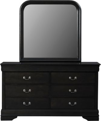 Philippe Black 6 Drawer Dresser Art Van