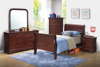 Philippe Merlot 3 Piece Full Bedroom Set