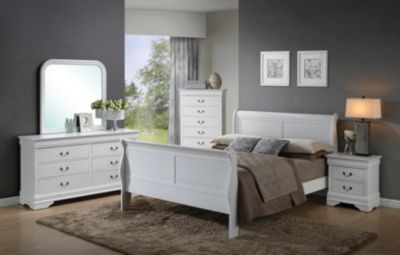 Philippe White 3 Piece Twin Bedroom Set