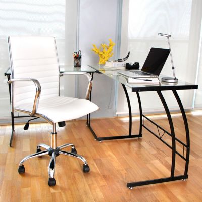 Naperville Black Corner Desk