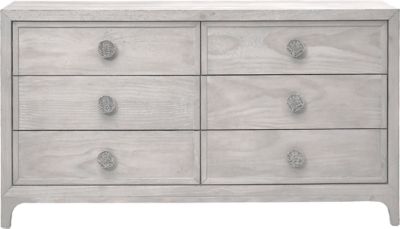 Boho Chic Washed White 6 Drawer Dresser Art Van