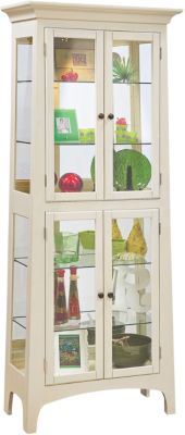 Lancaster White Curio Cabinet Art Van