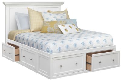 Abbott White King Storage Bed