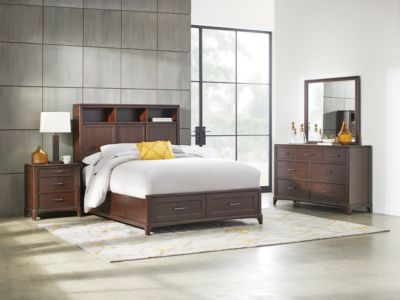 Chelsea Queen 3 Piece Bookcase Storage Bedroom Set