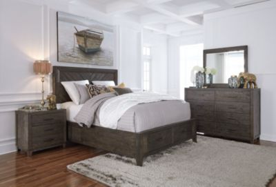 Orleans 3 Piece Queen Bedroom With One Side Storage Set