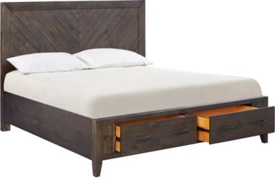 Woodland Park Charcoal King Storage Bed Art Van