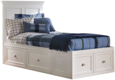 Abbott White Youth Twin Panel Bed With 2 Sided Storage Art Van