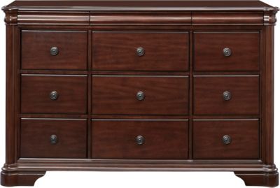 Rochelle Ii Cherry 9 Drawer Dresser Art Van