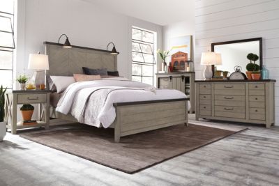 Modern Farmhouse Weathered Grey 9 Drawer Dresser