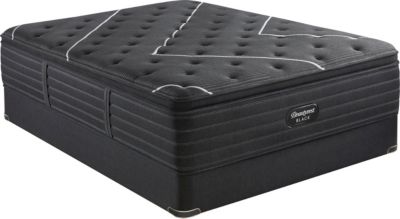 Beautyrest Black C Class Plush Pillow Top Queen Mattress Set Art Van