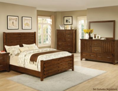 Mustang Acacia Solids King Bedroom Set Outlet At Art Van