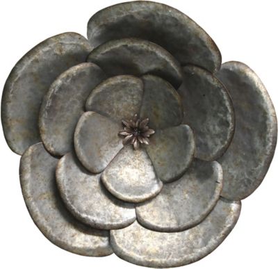 Galvanized Flower Wall Decor Art Van