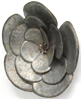 Galvanized Flower Wall Decor Art Van