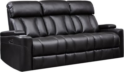 Jolt Black Dual Power Reclining Sofa Art Van Home