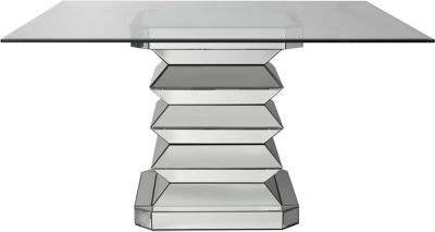 Mirrored Dining Glass Table Art Van