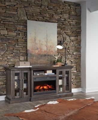 Grand Espresso Media Fireplace Art Van