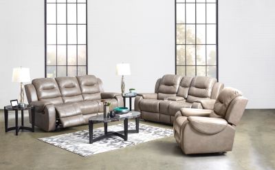 Edmon Taupe Reclining Sofa