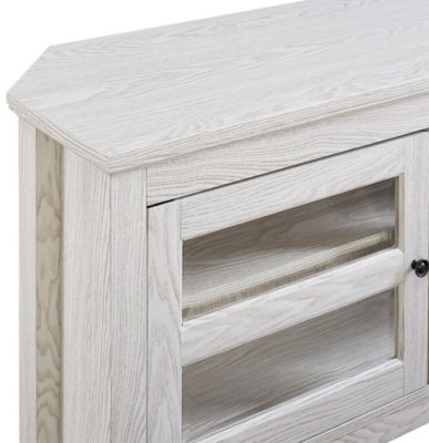 Liam 44 White Corner Tv Stand Art Van Home