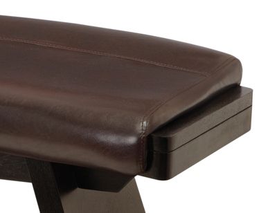 Noah Espresso Curved Bar Height Bench Art Van