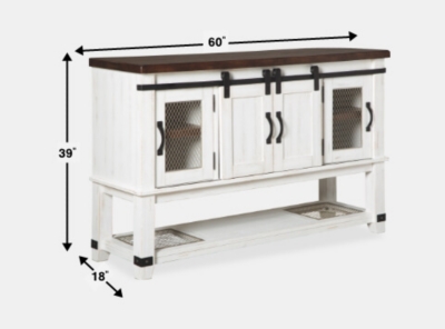 Valebeck Dining Server with Sliding Doors