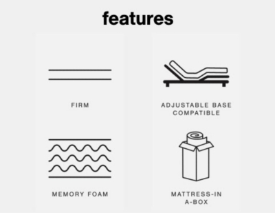 Chime 10 Inch Firm Memory Foam Queen Mattress