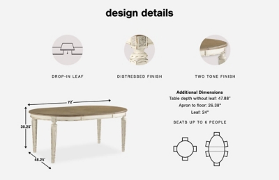 Signature Design By Ashley Realyn Oval Extension Dining Table atelieryuwa.ciao.jp