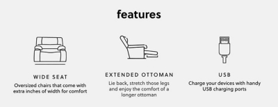 Kitching Oversized Dual Power Recliner | Ashley Furniture HomeStore