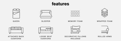 A Plus Content -  https://s7d3.scene7.com/is/image/AshleyFurniture/AHS%5FStationary%5FPDP%5FIconSet33%5FDK?scl=1&fmt=jpg&qlt=85,0&resMode=sharp2&op_usm=1.75,0.3,2,0