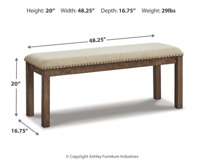 Signature Design by Ashley Casual Moriville Dining Bench  Beige