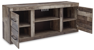 Signature Design by Ashley Derekson 4 Drawer 60" TV Stand, Multi Gray