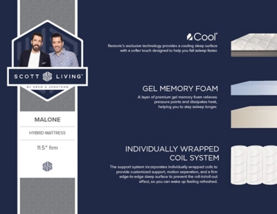 Scott Living by Restonic Malone Hybrid Firm Twin Mattress