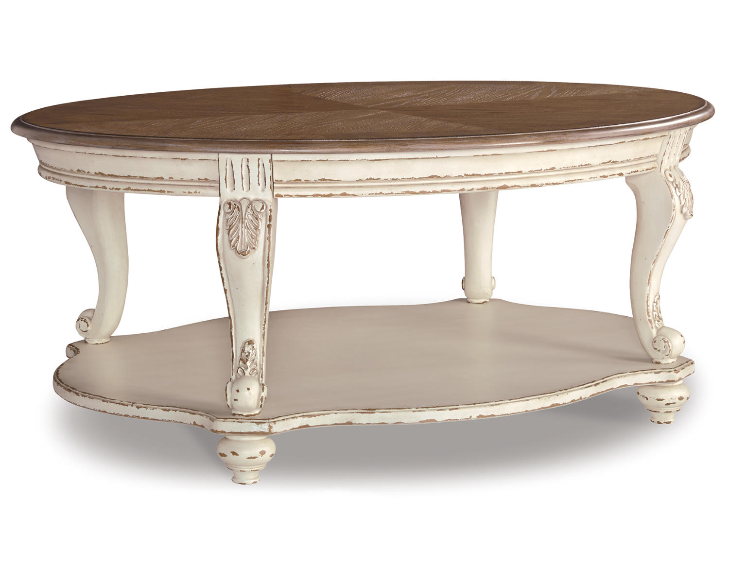 Realyn Coffee Table - White/Brown Realyn Coffee Table - White/Brown