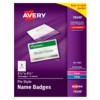 Avery Printable Adhesive Name Badges with Blue Border