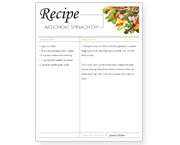 Avery Design & Print Online Recipe Binder Templates