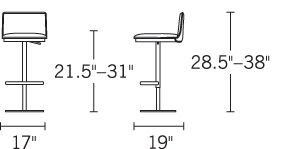 Bottega Height-Adjustable Stool - Design Within Reach
